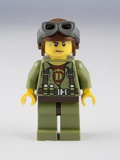 LEGO Minifigure-Hero - Helicopter Pilot-Dino-DINO002-Creative Brick Builders